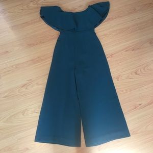 Hunter green jumpsuit from H&M